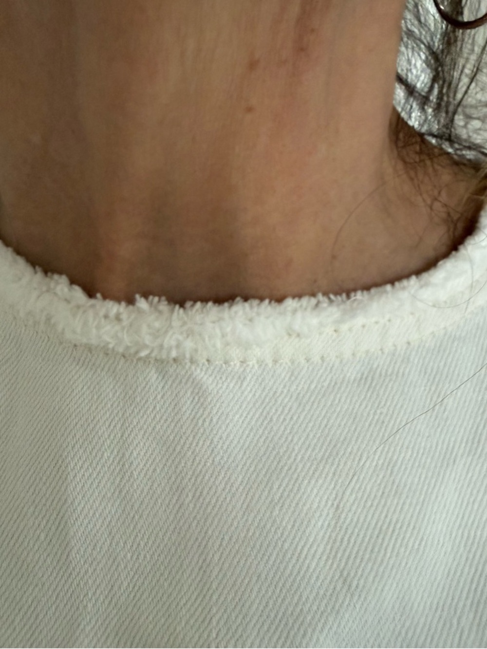 NWT TWP Ex T White Zip-Front Crewneck Top - Picture 4 of 12